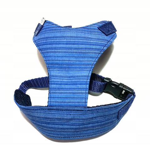 PELO Szelki-Pelki BAWEŁNA LATO pasiak niebieski r3 na Arena.pl