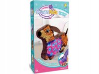 ZESTAW DO SZYCIA WYSZYWANKA MASKOTKA DIY JAMNIK