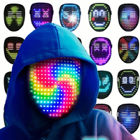 ELEKTRONICZNA MASKA LED Z GESTAMI I 50 WZORAMI NA IMPREZY HALLOWEEN