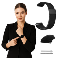 Pasek do HUAWEI WATCH GT2 GT3 GT 2 3 42MM 43MM ELEGANT czarny bransoleta