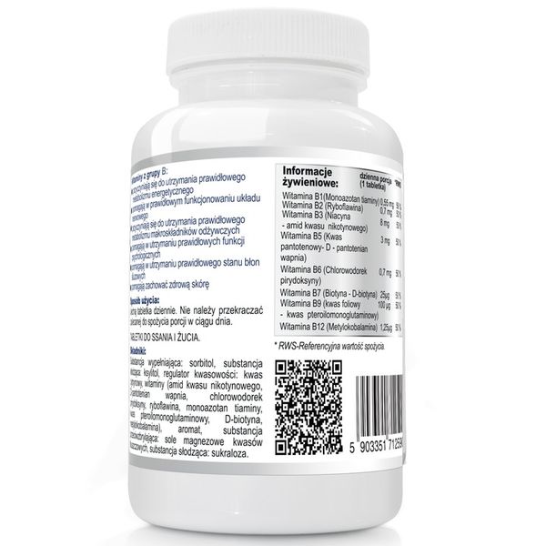 WITAMINA B Complex 50 JUNIOR DO SSANIA DLA DZIECI zdjęcie 2