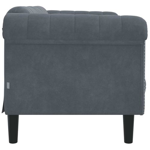 Sofa dwuosobowa, ciemnoszara, aksamit na Arena.pl