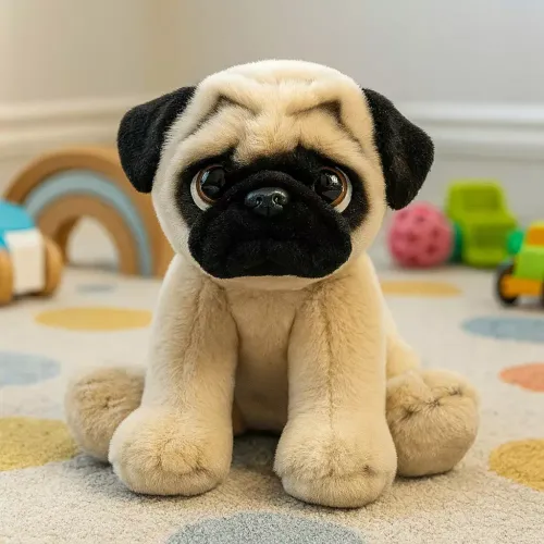 Maskotka Piesek Buldog Mops DUBI - 28cm na Arena.pl