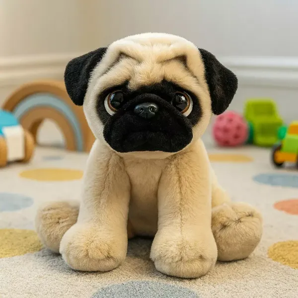 Maskotka Piesek Buldog Mops DUBI - 28cm zdjęcie 2