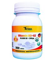 Witamina D3 10000 IU + K2 MK7 200mcg 360 tab Kości Stawy Odporność na rok