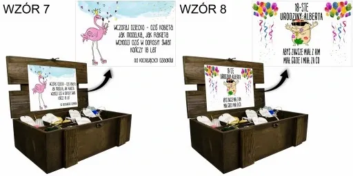 KUFEREK SKRZYNKA PREZENT NA URODZINY URODZINOWY 18 30 40 50 zdjęcie 8