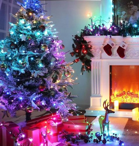 Lampki choinkowe LED RGB zewnętrzne 230V Bluetooth Smart 20m Wifi Tuya na Arena.pl