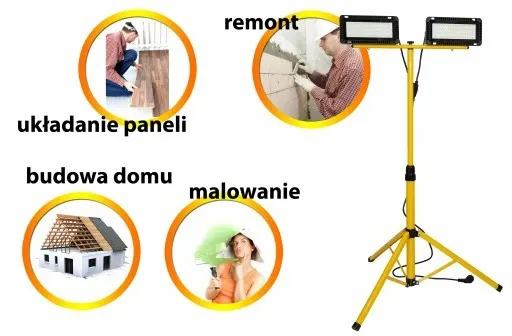 REFLEKTOR HALOGEN LED 2x40W NA STATYWIE STOJAK zdjęcie 3