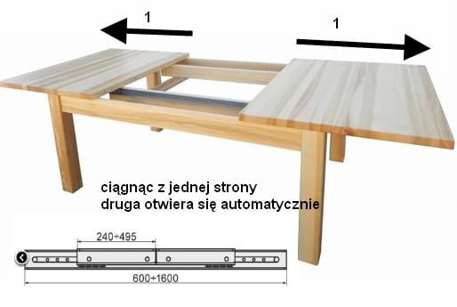 Prowadnica do stołu synchroniczna-linka, 1000 mm zdjęcie 8