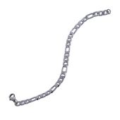 bransoletka figaro prążki 19 cm (b22/men/42 stal)