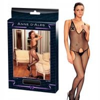 bodystocking damskie m/l. wycięcie w kroku, prześwitujące. anne dales