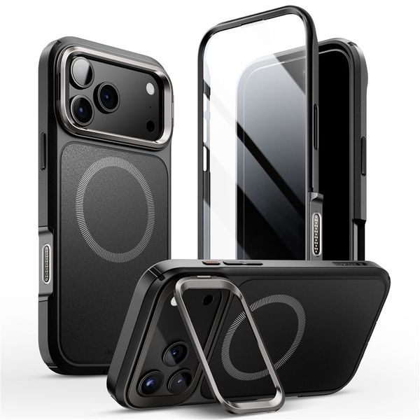 Etui Pancerne Supcase Ares Flip do iPhone 17 Pro Czarne zdjęcie 1