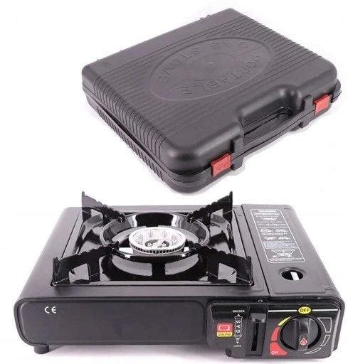KUCHENKA TURYSTYCZNA GAZOWA Z PRZENOŚNĄ WALIZKĄ + 4x KARTUSZ Z GAZEM PIKNIK zdjęcie 10