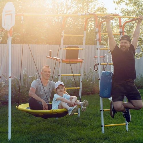 plac zabaw do ogrodu Fitness basic - żółty na Arena.pl