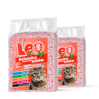 Naturalny Żwirek dla Kota LEO Tofu Brzoskwinia 2x2,5 kg Zbrylający