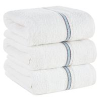 Ręcznik Tris 50X90 cm biały z ozdobną bordiurą elegancki