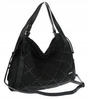 Torebka Damska Listonoszka Shopper Duża Torba na Ramię Worek CH6686 Czarna