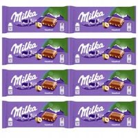 MILKA Czekolada HAZELNUTS ORZECHOWA 8x100g