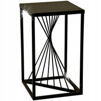 Metalowy stojak kwietnik na kwiaty loft 40 cm czarny