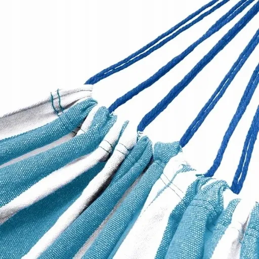 DUŻY HAMAK OGRODOWY BAWEŁNA 155x120cm HUŚTAWKA zdjęcie 5