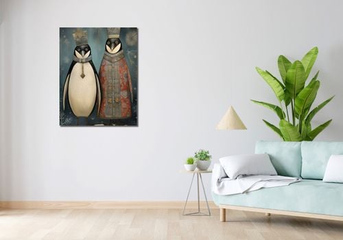 Obraz 70x90cm Królewskie Pingwiny na Arena.pl