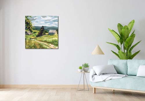 Obraz 70x70cm Bujna Wieś na Arena.pl