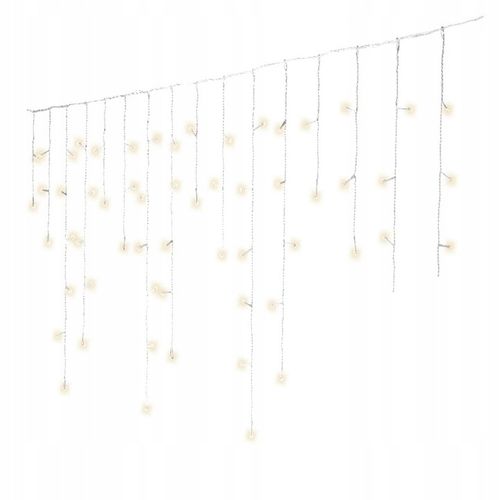 Lampki SOPLE Kurtyna 192 LED zewnętrzne na budynek okno rynne BATERIE 7m na Arena.pl