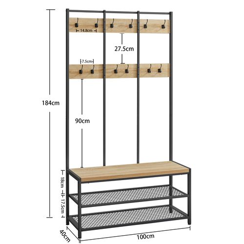 Wieszak Stojak na Ubrania - sonoma - HSR086B11 na Arena.pl