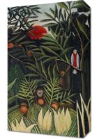 Obraz 30x50cm Monkeys and Parrot, Rousseau Vintage do Salonu