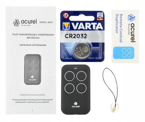 Pilot Samokopiujący Uniwersalny do Bramy Rolet 280-868mHz - KR37 na Arena.pl