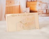 Zaproszenie, prośba o zostanie chrzestnym ze zdjęciem dziecka Pch-01