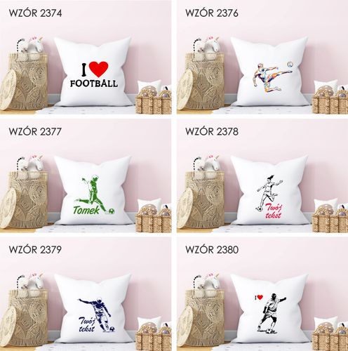 Poduszka z nadrukiem PREZENT SPORT I LOVE FOOTBALL na Arena.pl