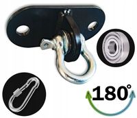 Uchwyt sufitowy z ŁOŻYSKIEM i szeklą mocowanie łożyskowane wieszak hak