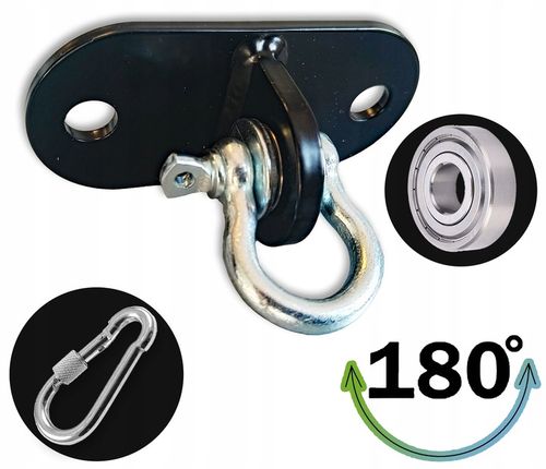 Uchwyt sufitowy z ŁOŻYSKIEM i szeklą mocowanie łożyskowane wieszak hak na Arena.pl