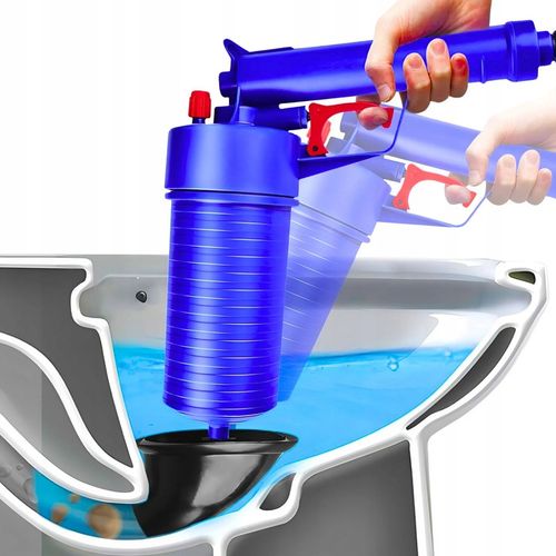 PISTOLET DO UDRAŻNIANIA RUR PRZEPYCHACZ WC TOALET ZLEWU KRET HYDRAULICZNY na Arena.pl