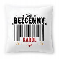 Poduszka Dla Karola Na Urodziny Ze Zdjęciem Na Prezent Biała 40X40 Cm