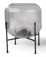 LAMPION LED na stojaku, szklany śr. 20cm