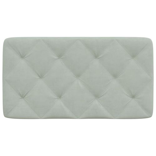 Poduszka na wezgłowie, jasnoszara, 80 cm, aksamitna na Arena.pl