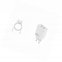 Ładowarka sieciowa GaN 45W dwa USB-C z kabelem do Samsung Galaxy S26 Plus