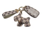 MERCEDES ETUI na kluczyk pilot + BRELOK skórzany + PIESEK klasa C E GLC