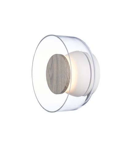 Lampa ścienna DONUT 18 - LED, szkło transparentne, brąz na Arena.pl