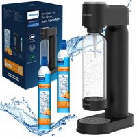 Saturator do gazowania wody PHILIPS ADD4901BK, woda gazowana, 2 x CO2
