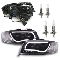 Lampy Reflektory Do AUDI A6 C5 Od 1997 Do 2001 LED TUBE GRATIS ŻARÓWKI H1