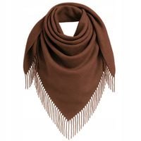 ciepła Chusta damska Brąz szal szalik brązowy czekoladowa