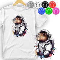 KOSZULKA DZIECIĘCA T-SHIRT - KAPIBARA ZWIERZE GRYZOŃ - M 134-140