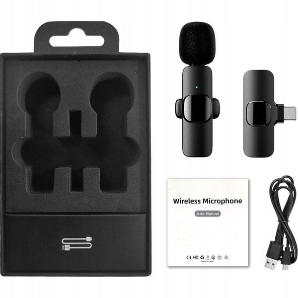 Bezprzewodowy mikrofon krawatowy Apexel do iPhone zdjęcie 4