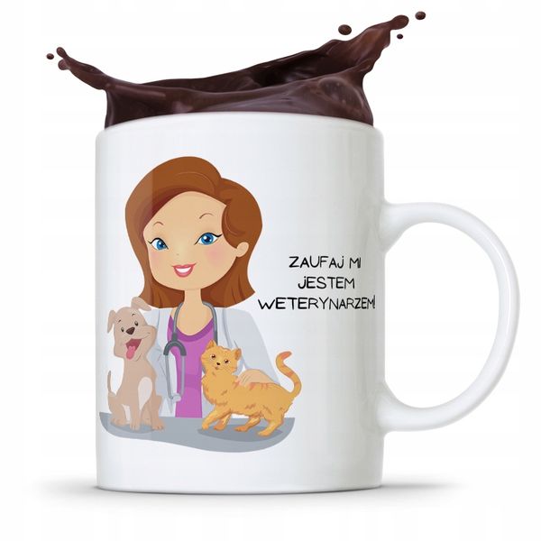 Kubek Dla Weterynarza Zaufaj Mi! Prezent Z Nadrukiem Ze Zdjęciem zdjęcie 1
