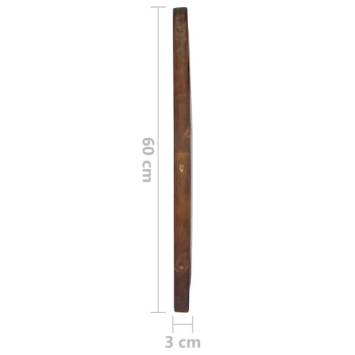 Lustro ścienne 60cm tekowe okrągłe VidaXL na Arena.pl