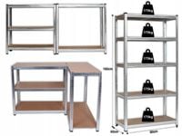 REGAŁ MAGAZYNOWY METALOWY GASTRONOMICZNY do SPIŻARNI KUCHNI PIWNICY 180x90