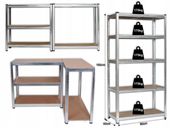 REGAŁ MAGAZYNOWY METALOWY GASTRONOMICZNY do SPIŻARNI KUCHNI PIWNICY 180x90